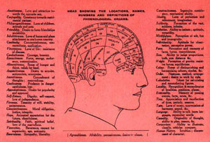 From a flier advertising 'The Brighton Phrenological Institution, Professor and Mrs. J. Millott Severn, advisers in careers, professions, businesses, trades, marriage'