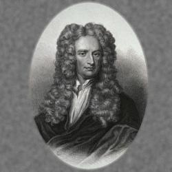 A portrait of Isaac Newton