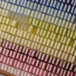 Tintometer slides in a tray