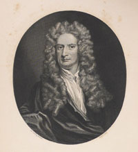 Frontispiece from David Brewster's Memoirs after painting by Godfrey Kneller.