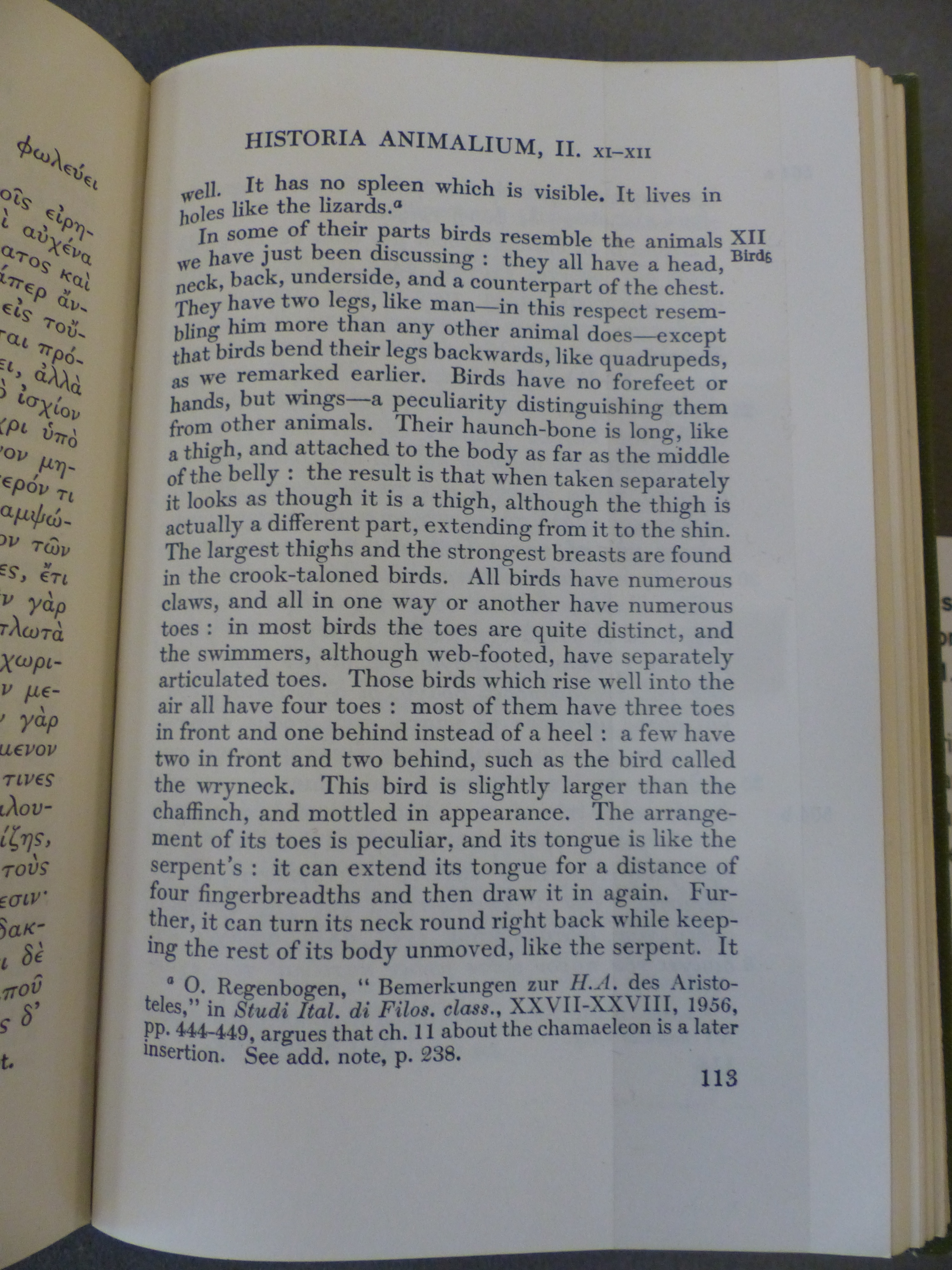 Historia animalium: Books I-III / Aristotle V1.ARI 2.1b