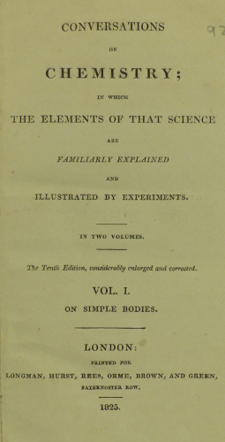 Marcet Chemistry title page