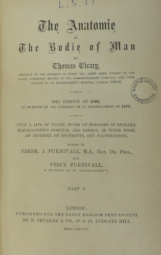 Vicary title page